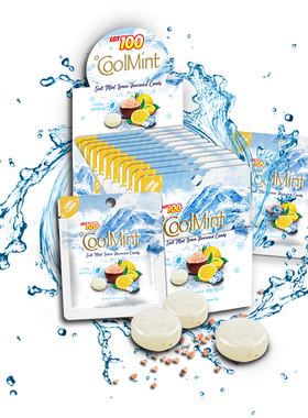 LOT100咸柠檬糖薄荷糖润喉糖海盐零食清凉提神糖果单独小包装袋