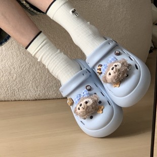 防臭防滑透气凉拖鞋 日式 eva女厚底踩屎感增高拖鞋 夏季 外穿洞洞鞋