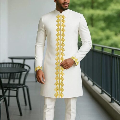 Dashiki Men 2 Piece Suits 非洲爆款男士套装绣花宽松时尚套装