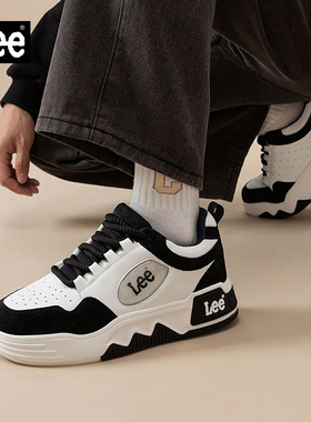 Lee男鞋2026春季新款厚底增高鞋男士复古休闲鞋运动板鞋男百搭潮
