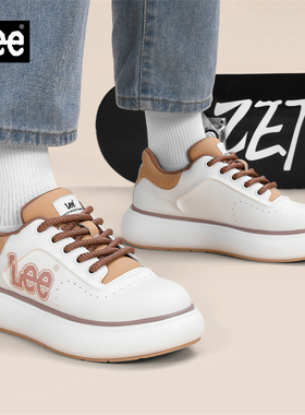 Lee男鞋2026新款男士厚底增高休闲板鞋百搭小白鞋男款软底低帮鞋