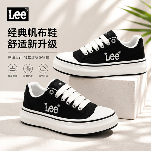 Lee夏季新款男士透气帆布鞋