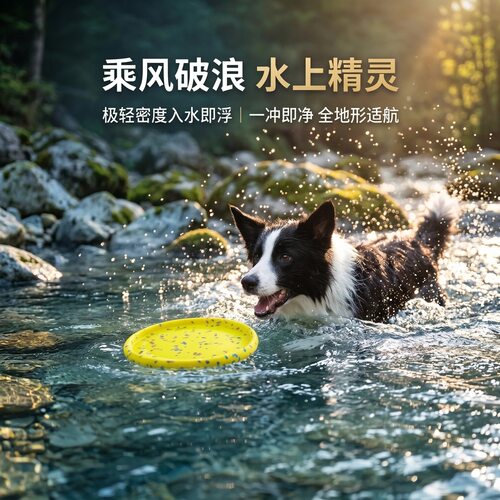 狗狗飞盘彩色斑点人宠互动户外寻回玩具中大型犬消耗体力狗狗玩具