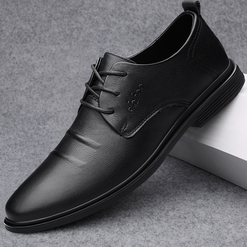 男士皮鞋真皮商务正装休闲爸爸鞋