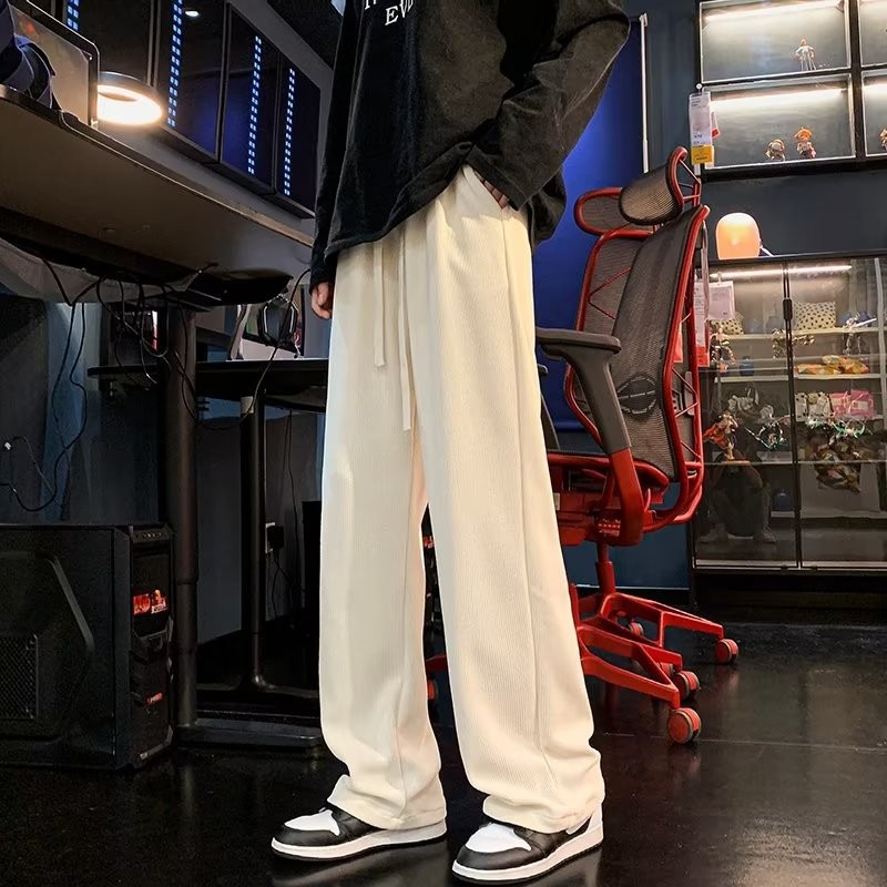 春秋季潮流宽松直筒显高卫裤