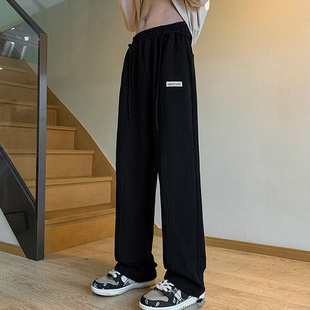 春秋2025新款今年流行爆款巨好看的卫裤男款版型好的黑色休闲裤子