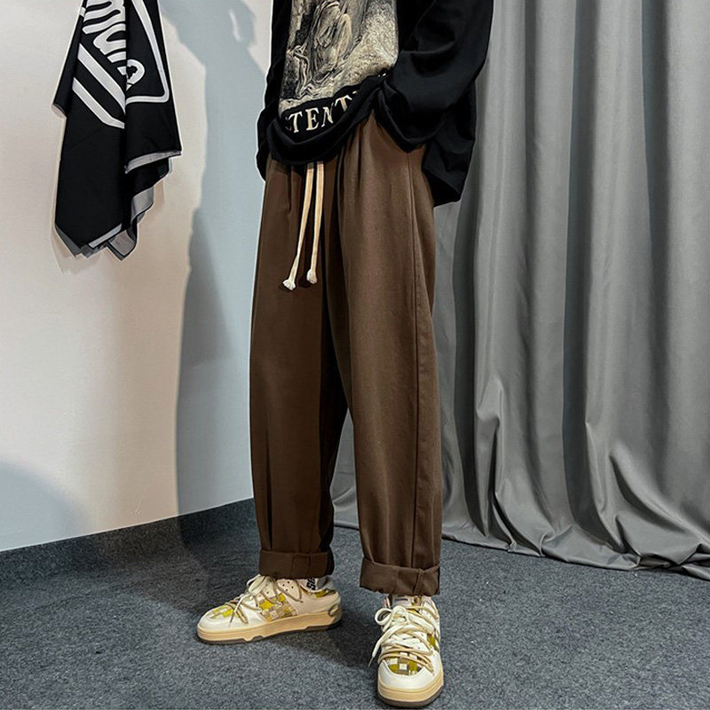 裤子潮牌痞帅炸街男显瘦高级感2025新款今年流行爆款初中生休闲裤