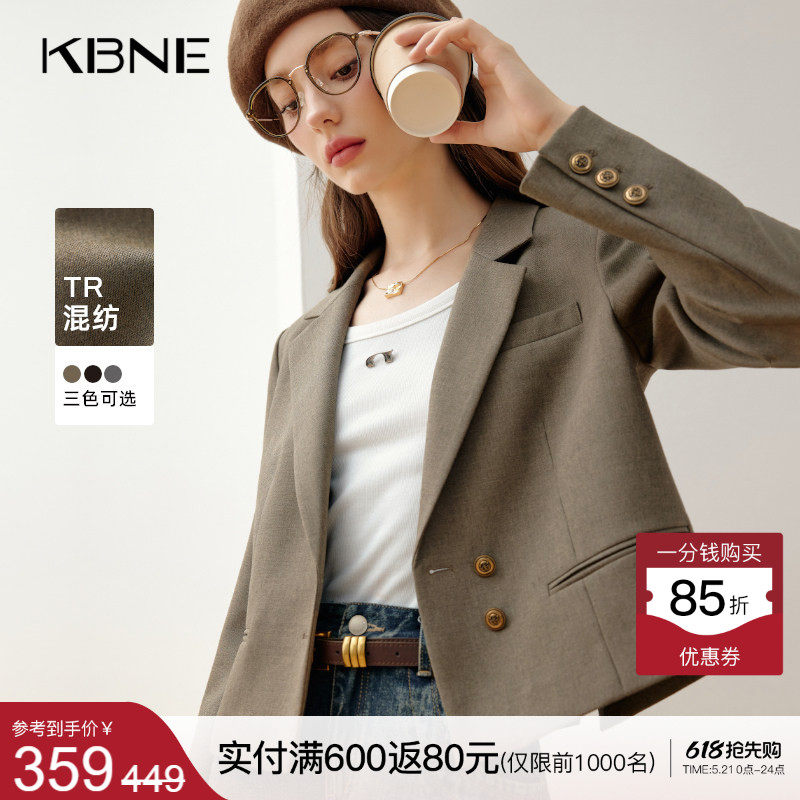 KBNE2026春季新款休闲西装外套女小个子气质上衣通勤薄款西服外套