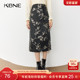 KBNE黑色新中式 半裙中裙 爆款 半身裙女长裙包臀裙秋冬2025秋季 新款