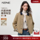 韩版 新款 高级气质巴恩风衣外套 夹棉风衣女2025冬季 KBNE卡其色短款