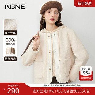 气质慵懒毛衣外衣 时尚 KBNE长袖 仿皮毛一体仿皮草外套女25秋冬新款