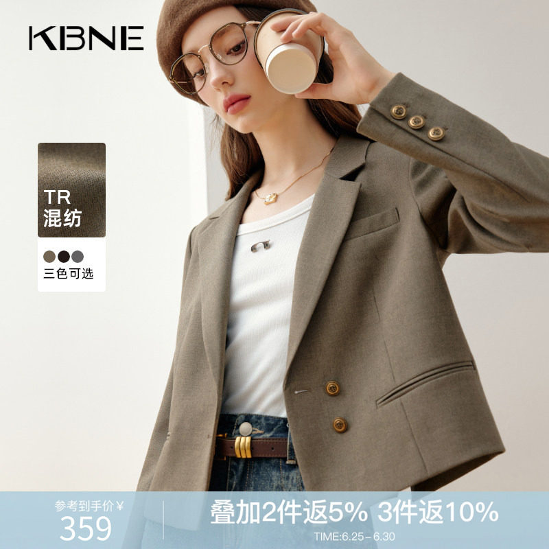 KBNE2026春季新款休闲西装外套女小个子气质上衣通勤薄款西服外套