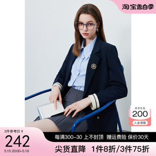 洋气学院风小西服 新款 外套女春秋气质女神范上衣kbne2024春装 西装