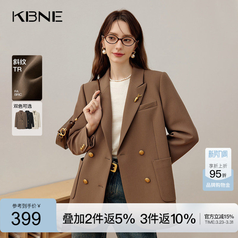 KBNE2026新款休闲职场通勤正装黑色时尚洋气时髦西装外套女春秋