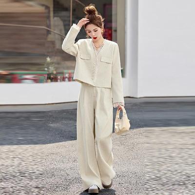时尚YE6355-0休闲小套装春季新减款龄香风时外套看尚看两件套