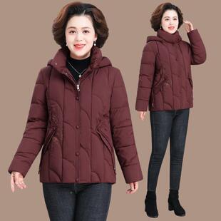 羽绒服加洋绒加厚棉袄新款 8809 老年女秋冬棉衣外 气妈妈冬棉装