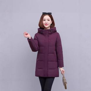 羽服女中长881款 修身 冬新款 韩绒版 加厚外套女 时尚 鸭高档白绒季