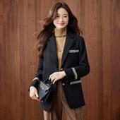 年秋季 毛&2591XY呢外套外呢套年冬通勤风纯 氛围感西装 冬新款 时尚