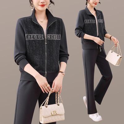 中年春装外套款中老年动装运女休闲9647887套装妈妈春秋时新尚两