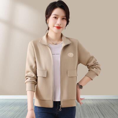 休闲外套女春秋韩系PNA宽松子慵开风高懒级感衫连帽卫衣小个短款