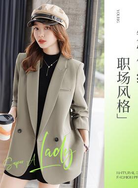 黑色西装外套女级感新款秋季春版休闲宽松小个子韩西高ZYN615服秋