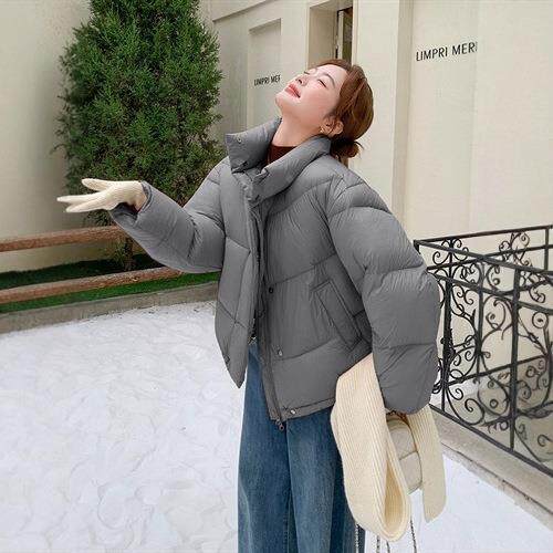 版领款羽b192-659绒服女时尚冬季新立款加韩厚保暖面短包服高级感