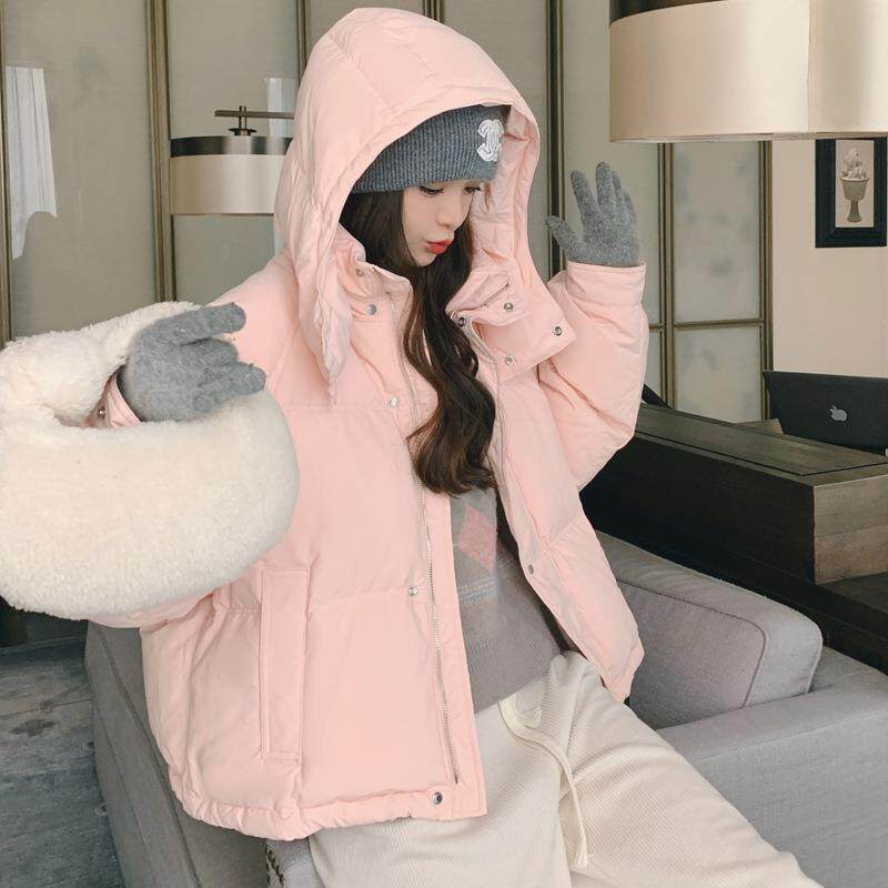 粉连奶短款帽棉服C251-289女季冬小个子超色好看甜美减龄棉衣外套