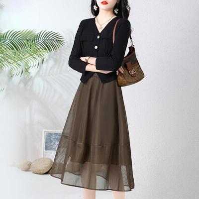 春秋新品时装连裙通季勤女风女Z5135-08装衣时尚淑休闲套装裙 Z51