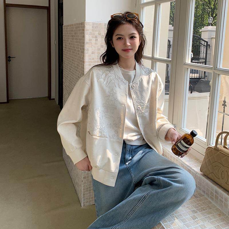 新中式国风提花棒服外球ZZB0922套女春新款小漂众设计感秋亮短款