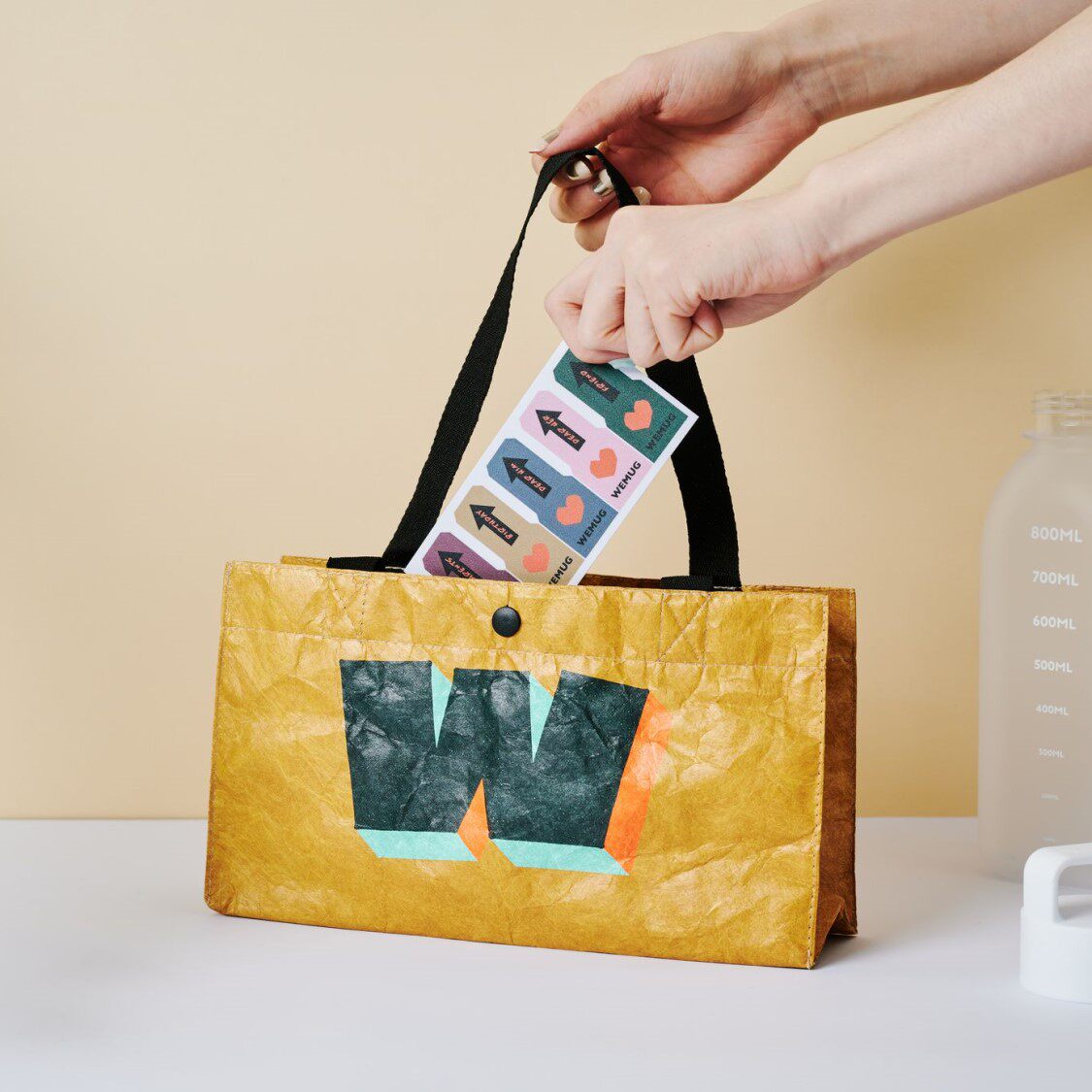 wemug礼品袋杜邦tyvek耐磨可洗纸袋手提收纳环保袋