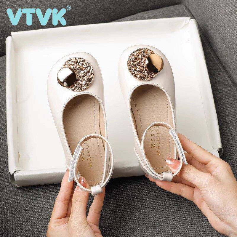 VTVK女童公主鞋春秋洋派宝宝皮鞋2025新款软底小女孩时尚平底单鞋