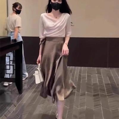 欧洲站夏季套装女高级感气质穿搭一整套御姐风裙子两件套2025新款