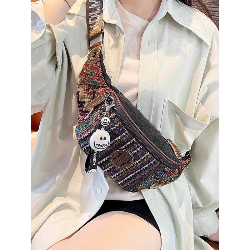 香港袋2025新时尚牛仔胸包女士大容量高端单肩斜挎包自行车包,箱包皮具/热销女包/男包,胸包,淘宝优惠券,粉丝福利购,淘宝优惠卷