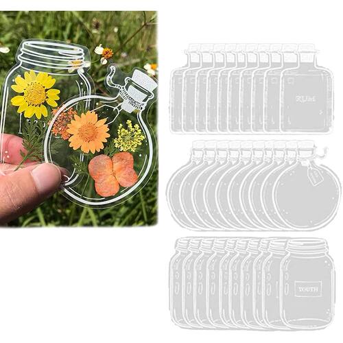 30pcs Transparent Dried Flower Bookmarks Diy Bookmark For St