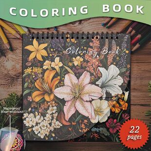 Adult Flower Coloring Book - 8.27