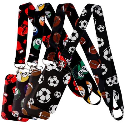 Balls Credential Holder Soccer Lanyards for Keys Neck Strap