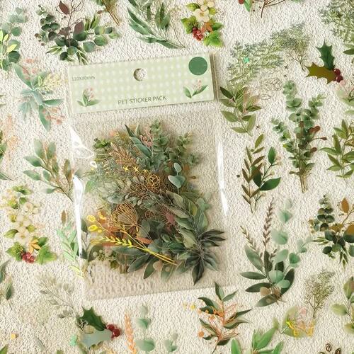 40 pcs Roaming Dreams Vintage Flower Plant Stickers Decorati