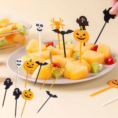 10PCS Plastic Halloween Toothpicks Halloween Cupcake Topper