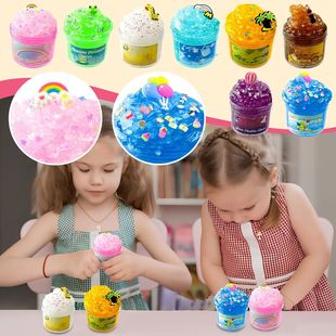 slime han Crystal Children toys glue Bubble mud Soft Solid