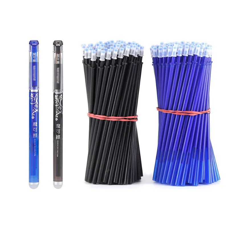 30Pcs Erasable Pen Gel Pens 0.5mm Blue/Black Ink Pen Refill 文具电教/文化用品/商务用品 中性笔 原图主图