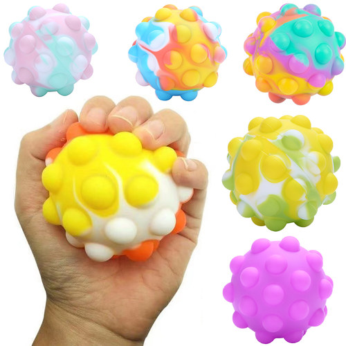New Styles Popit 3D Antistress Cube Rainbow Ball Kawaii Fige