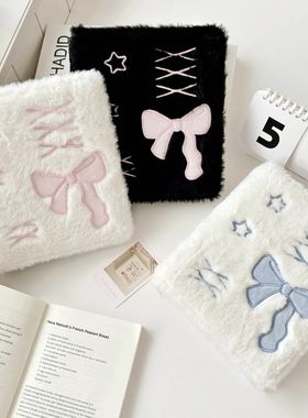 Korea Style A6 Binder photo album Korea Style Embroidery Bow
