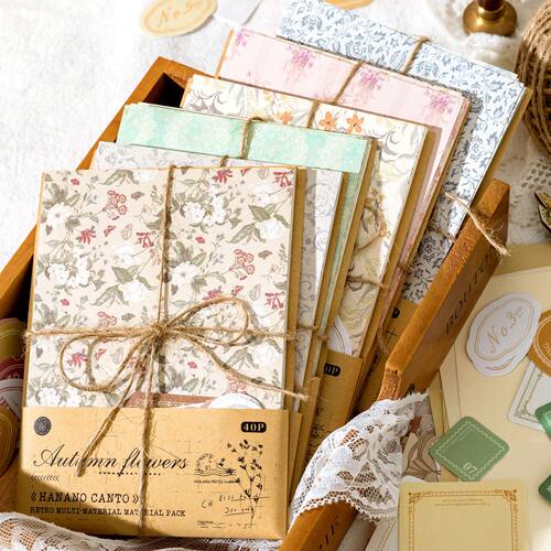 40/240 pcs Vintage material Decorative Scrapbooking Diary Ba