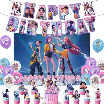 Kpop Demon Birthday Party Decoration Hunter Group Birthday P