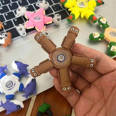 Italian Brainrot Tung Fidget Spinner Chain Toy Deformed Anti