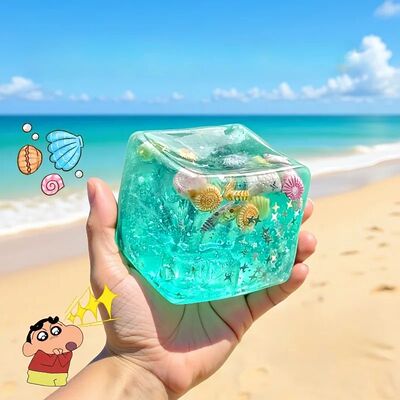 Squishy Maltose Cubes Fidget Toy Super Soft Transparent Star