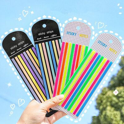 160Pcs/Set Color Stickers Transparent Fluorescent Index Tabs