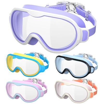Kids Swimming Goggles Large Frame Wide View Clear Vision Ant