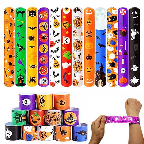 20/50Pcs Halloween Christmas Pattern Wristband Decoration To