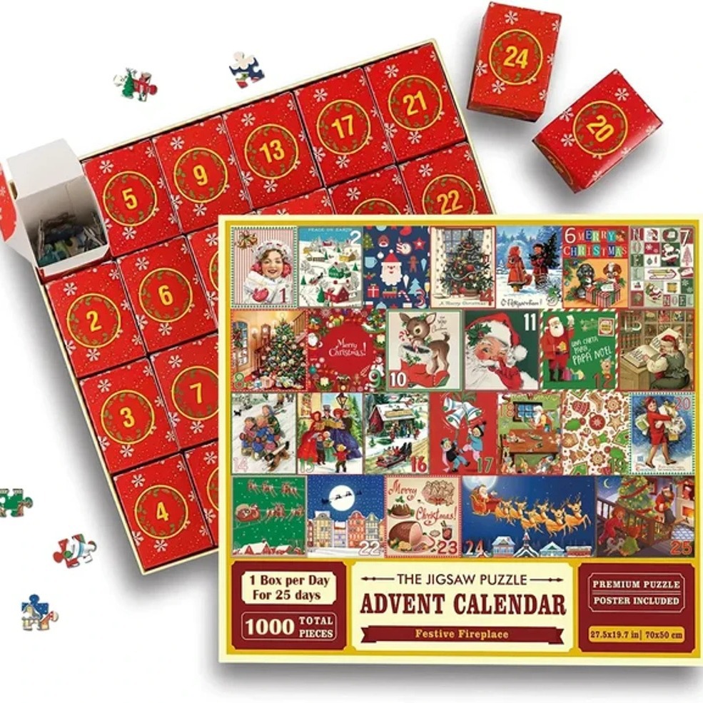 Christmas 24 Grid Countdown Blind Box 1008 Pieces Christmas